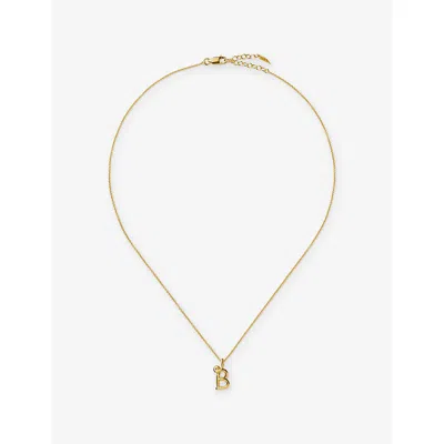 Missoma Initial B Curly Molten 18ct Yellow Gold Vermeil Mini Necklac