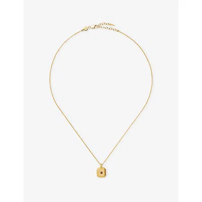 Missoma January Garnet Birthstone 18ct Gold Vermeil Sterling Silver Pendant Necklac