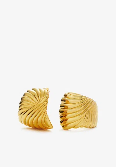 Missoma Jewellery Ripple Oversized Earrings In Gold