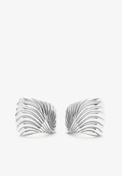 Missoma Jewellery Ripple Oversized Earrings In Silver
