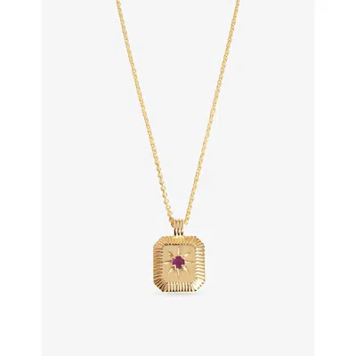Missoma July Birthstone 18ct Gold Vermeil Plated Sterling Silver Pendant Necklac