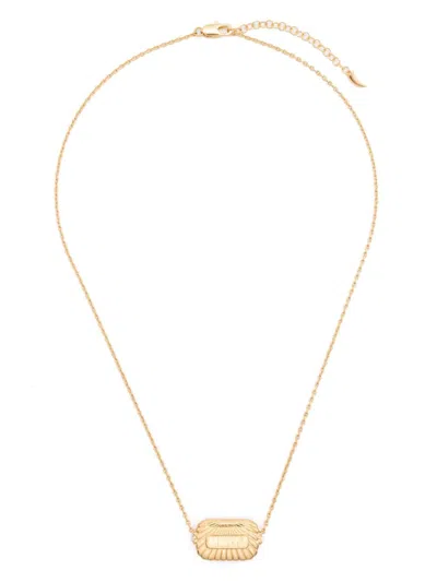 Missoma Love-engraved Necklace In Gold