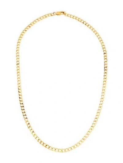 Pre-owned Missoma Lucy Williams Flat Curb Chain Necklace, 17.5" In Multicolor
