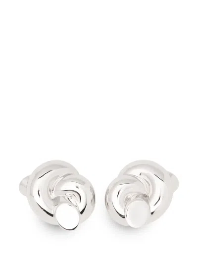 Missoma Lucy Williams Knot Oversized Stud Earrings In Silver