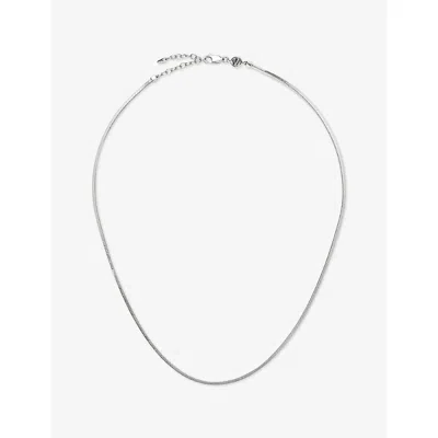 Missoma Lucy Williams Short Square Snake Chain Sterling Silver Necklac In Gray