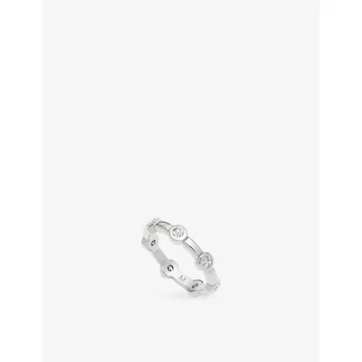 Missoma Lucy Williams Stackable Tennis Sterling-silver Plated Brass And Cubic Zirconia Ring