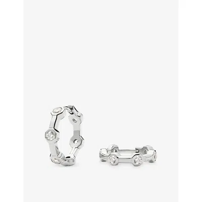 Missoma Lucy Williams Tennis Small Sterling-silver Plated Brass Hoop Earrings