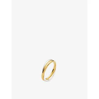 Missoma Lucy Williams X  Entwine Silver And 18ct Yellow Gold-plated Ring Multi-coloured