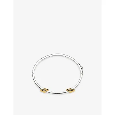 Missoma Lucy Williams X  Knot Silver And 18ct Yellow Gold-plated Bangle Mixed