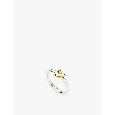 Missoma Lucy Williams X  Knot Silver And 18ct Yellow Gold-plated Stacking Ring Mixed