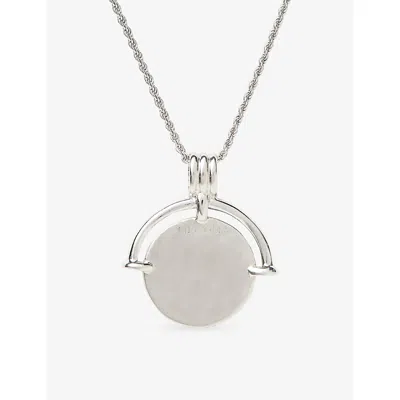 Missoma Lucy Williams X  Medium Roman Arc Silver-plated Brass Coin Necklac In Metallic