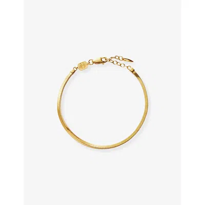 Missoma Lucy Williams X  Square 18ct Yellow Gold Vermeil Snake Chain Bracelet