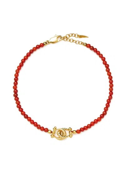Missoma Lunar New Year Horseshoe Beaded Bracelet In White