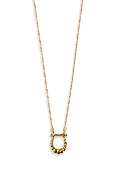Missoma Lunar New Year Horseshoe Pendant Necklace In Gold