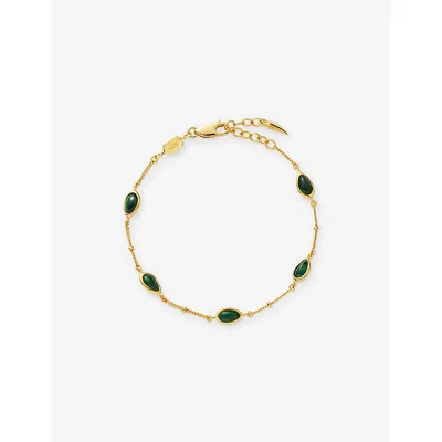 Missoma Magma Gemstone 18ct Gold Vermeil And Malachite Bracelet