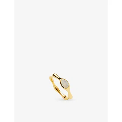 Missoma Magma Gemstone 18ct Gold-plated Brass Stacking Ring