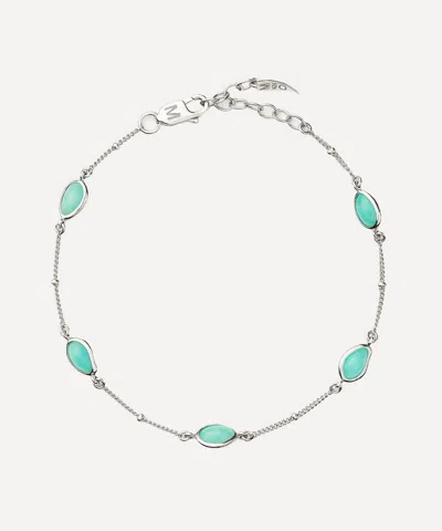 Missoma Magma Gemstone Charm Bracelet In Silver