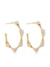 Missoma Magma Rainbow Moonstone Hoop Earrings In Gold