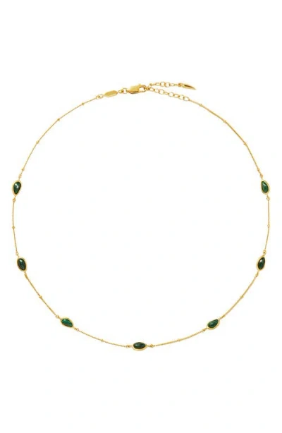 Missoma Malachite Station Choker In Gold