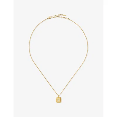 Missoma March Birthstone 18ct Gold Vermeil Plated Sterling Silver Pendant Necklac