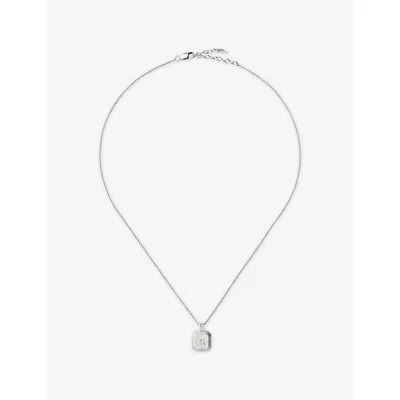 Missoma March Birthstone Sterling-silver And Crystal Pendant Necklac In Metallic