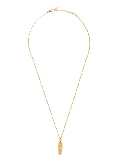 Missoma Message In A Bottle Ridge Pendant Necklace In Gold