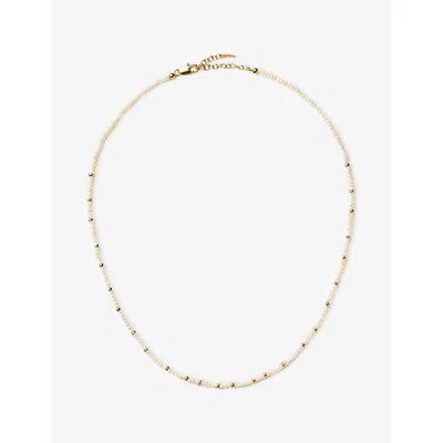Missoma Micro Pearl 18ct Gold-plated Brass Beaded Necklac