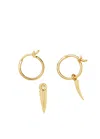Missoma Mini Claw Charm 18kt Gold Vermeil Hoop Earrings
