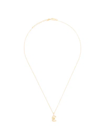 Missoma Mini Curly Molten Initial Necklace In Gold