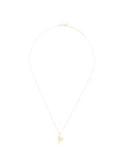 Missoma Mini Curly Molten Initial Necklace In Neutral