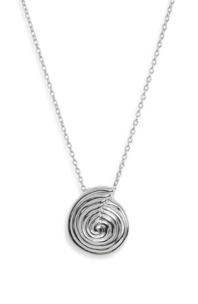 Missoma Mini Spiral Pendant Necklace In Metallic
