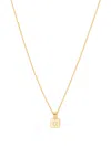Missoma Mini Square Pendant Necklace In Gold
