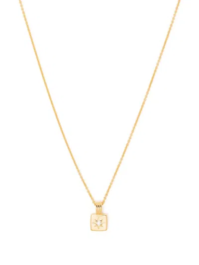 Missoma Mini Square Pendant Necklace In Gold