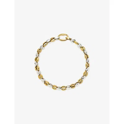 Missoma Mixed Mariner 18ct Gold Pvd And Platinum Pvd Plated Stainless-steel Bracelet