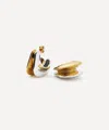 Missoma Mixed Metal Hera Dome Double Ridge Medium Hoop Earrings
