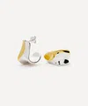 Missoma Mixed Metal Sculptural Molten Medium Hoop Earrings