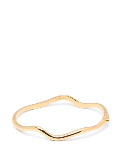 Missoma Molten Classic Hinged Bangle In Gold