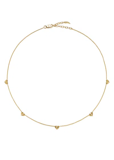 Missoma Molten Heart 18k Gold Vermeil Choker Necklace In Orange