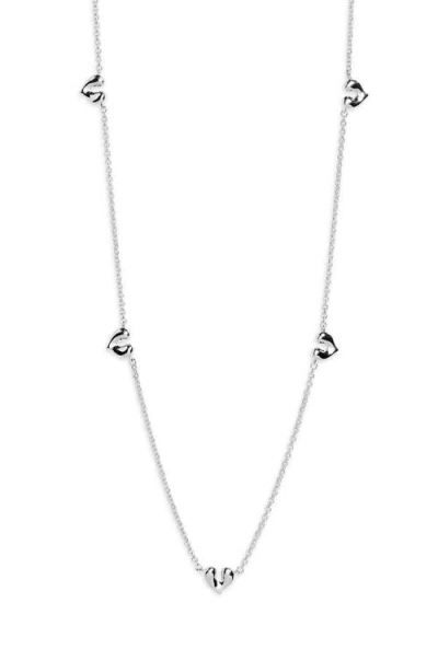 Missoma Molten Heart Mini Charm Choker In Gray