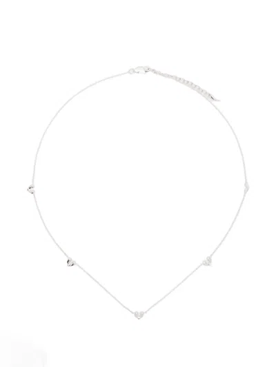 Missoma Molten Heart Mini Charm Necklace In Metallic