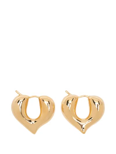 Missoma Molten Heart Post-back-fastening Hoop Earrings In Gold