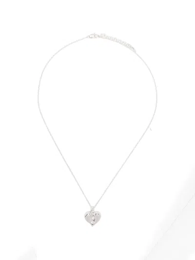 Missoma Molten Heart-pendant Necklace In Metallic