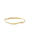 Missoma Womens Curved-design 18ct Recycled-yellow Gold Plated Vermeil Sterling-silver Bangle In Gold