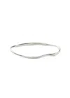 Missoma Molten Ripple Bangle Rhodium-plated Bangle In Silver