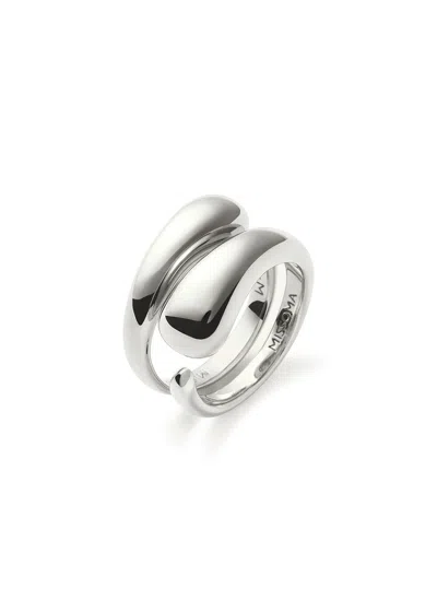 Missoma Molten Silver-plated Stacking Rings