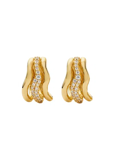 Missoma Molten Snow 18ct Gold- Plated Triple Small Hoop Earrings