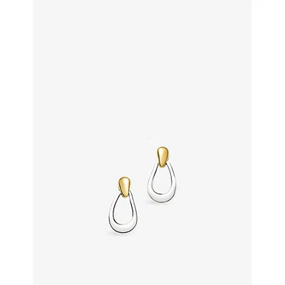 Missoma Molten Teardrop Statement 18ct Gold-plated And Sterling Silver-plated Brass Stud Earrings Mixed In Multi