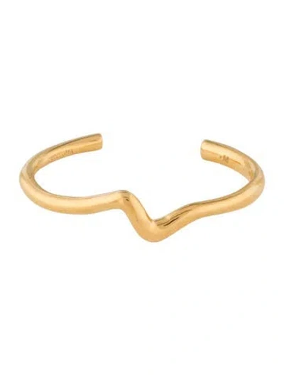 Pre-owned Missoma Molten Wave Cuff Bracelet, 6.25" In Multi