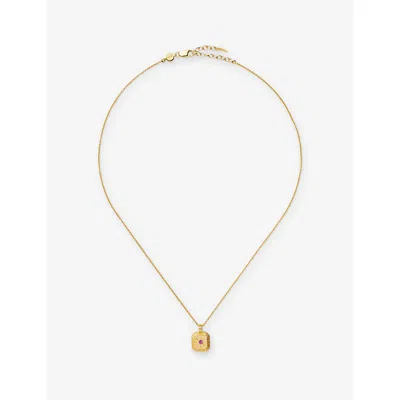 Missoma October Birthstone 18ct Gold Vermeil Plated Sterling Silver Pendant Necklac