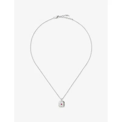 Missoma October Birthstone Sterling-silver And Crystal Pendant Necklac
